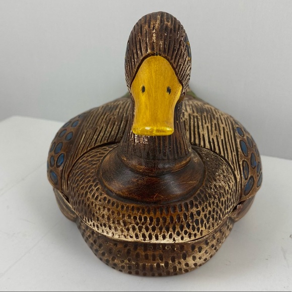 Vintage 1970s Porcelain Duck Candy Dish Hand Painted - Picture 6 of 14